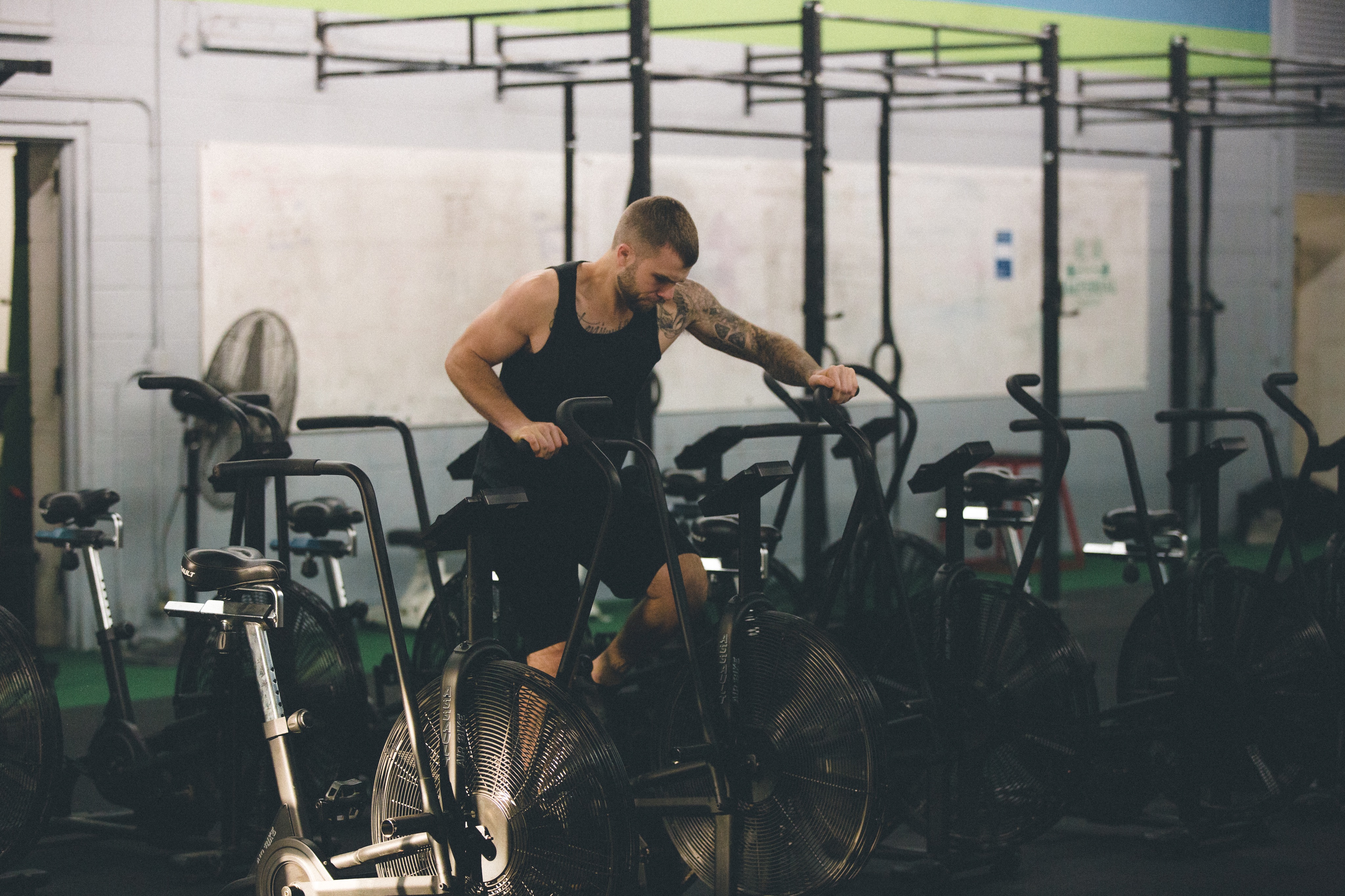 Cody on the assault bike