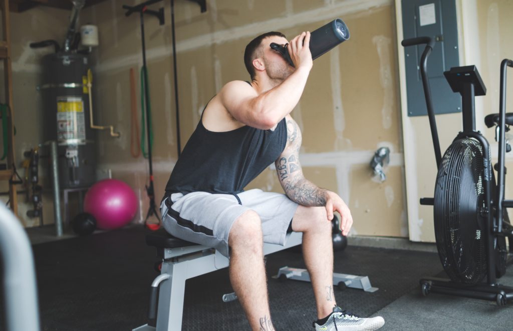 Cody Drinking a Post-Workout Shake