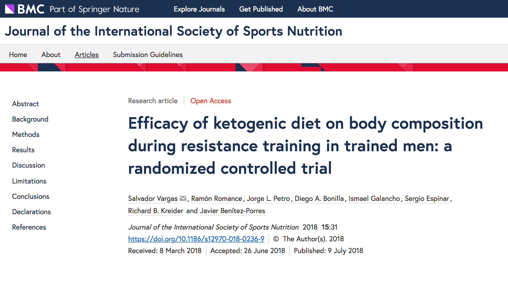 Title and description of the keto diet study discussed in this article