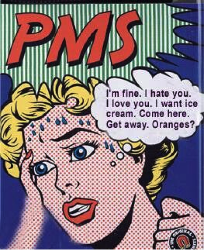 Old media sign about PMS