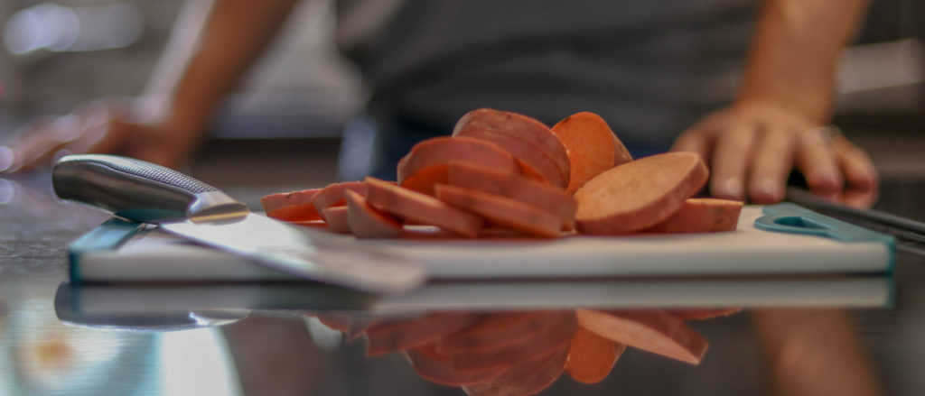 Image of Sliced Sweet Potatoes