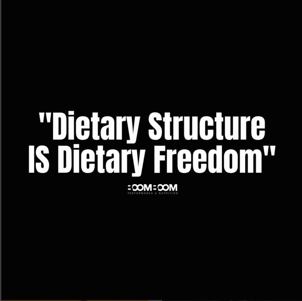 Dietary Structure IS Dietary Freedom