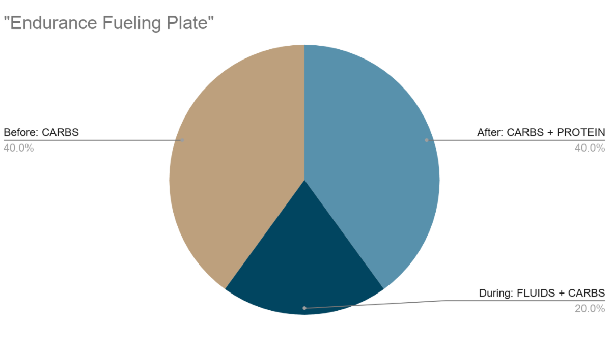 Pie chart showing endurance fuel ratios