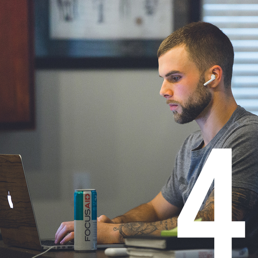 Man working on computer