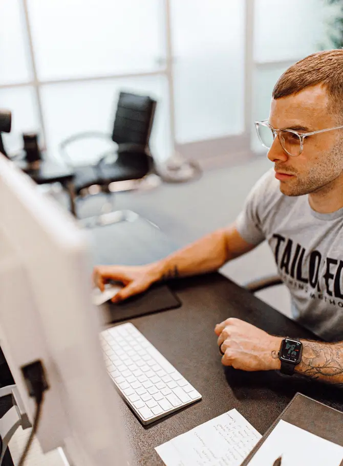 Cody at Desk