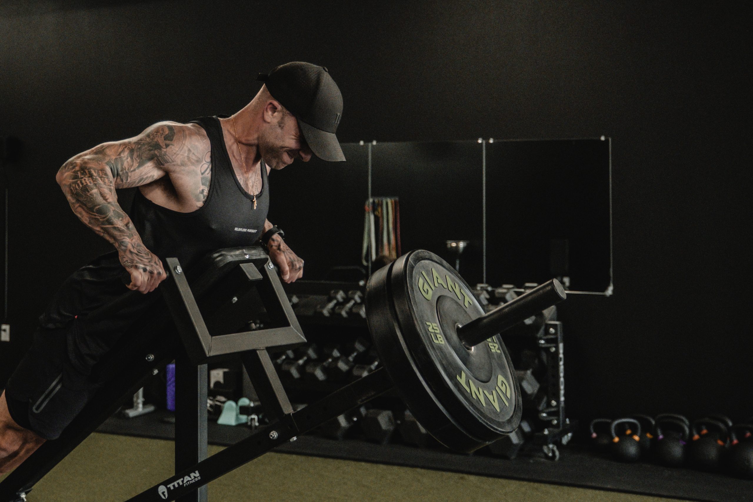 Cody McBroom of Tailored Coaching Method, performing t-bar rows