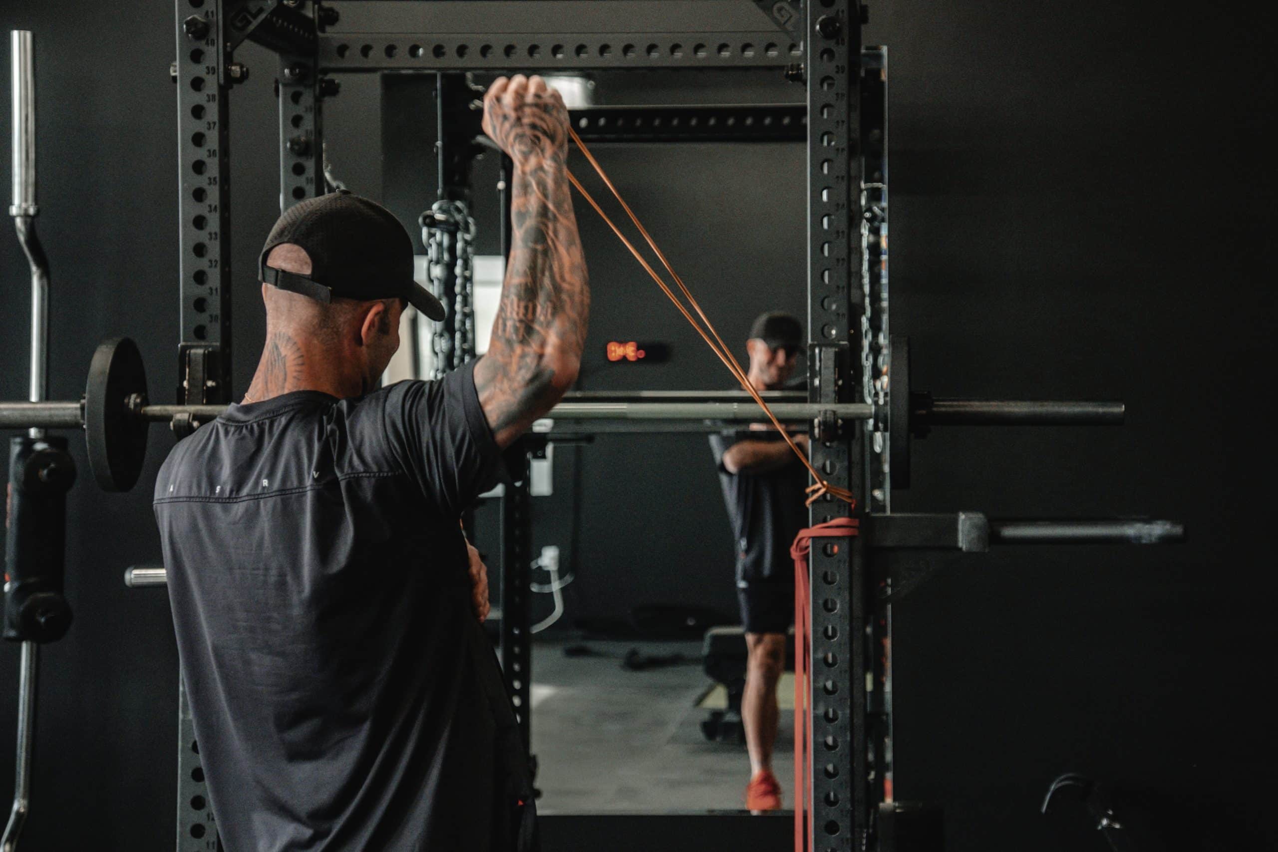 Cody McBroom, banded external rotations